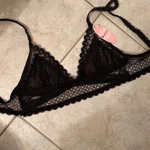 NWT Black Lace Bralette